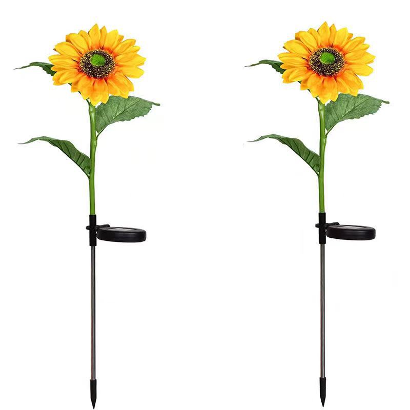 Lebensechter Sonnenblume LED Gartenstecker mit Dämmerungs-zu-Dawn-Sensor und wetterfestem Erdspieß Brehn