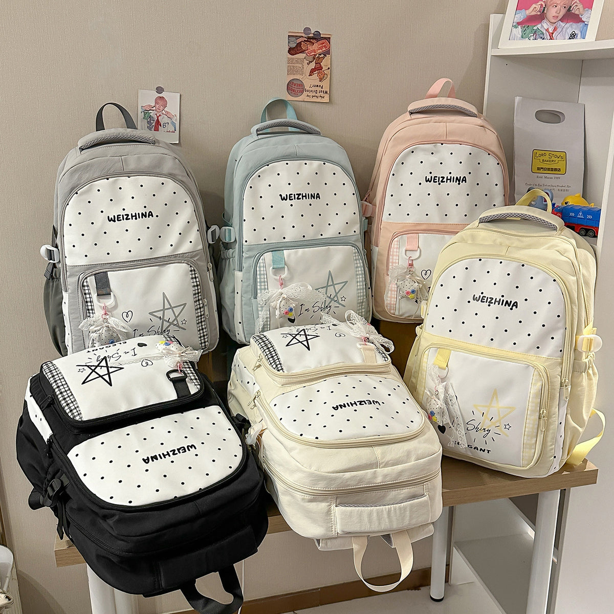 Trendige gepunktete Rucksack Brehn 1791204846