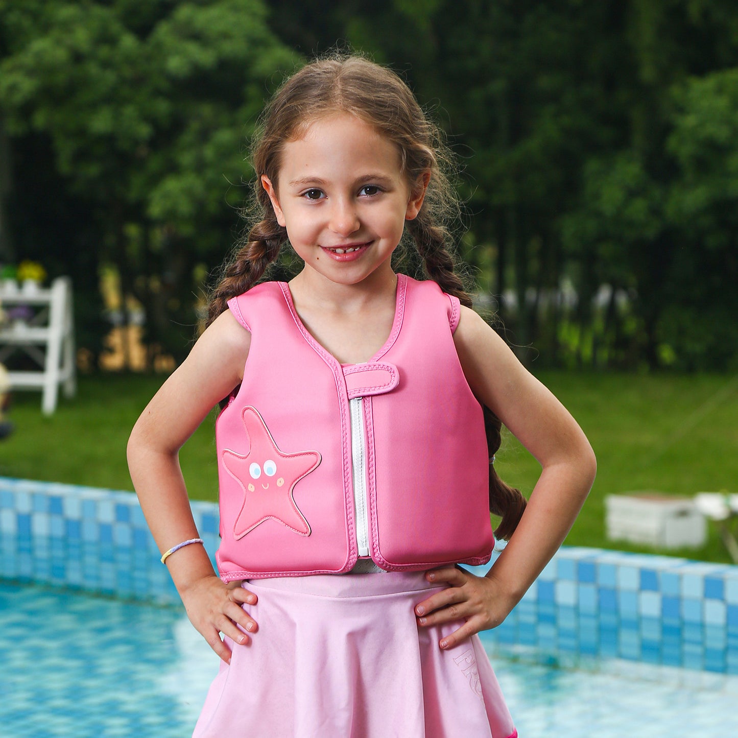 Damen Aufblasbare Schwimmhilfe mit farbigem Flamingo-Design Brehn