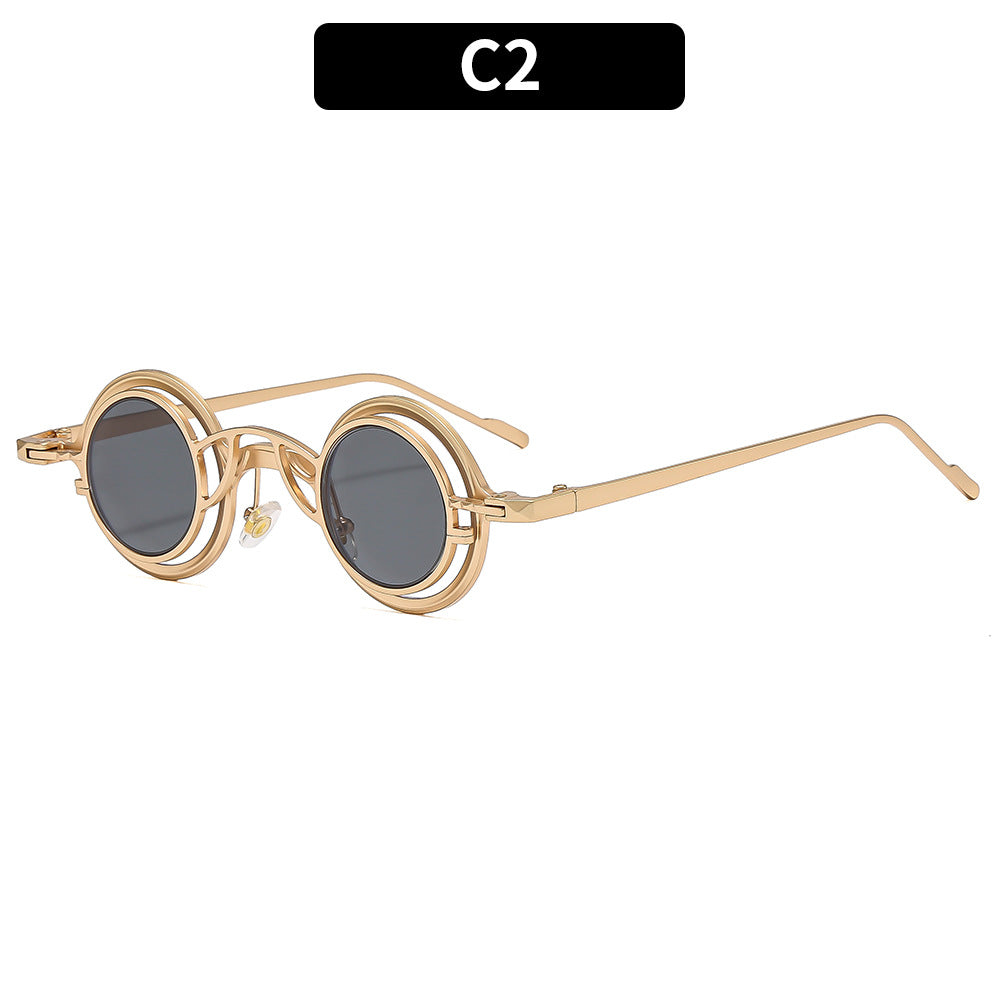 Kreisförmige Dual-Linsen Sonnenbrille