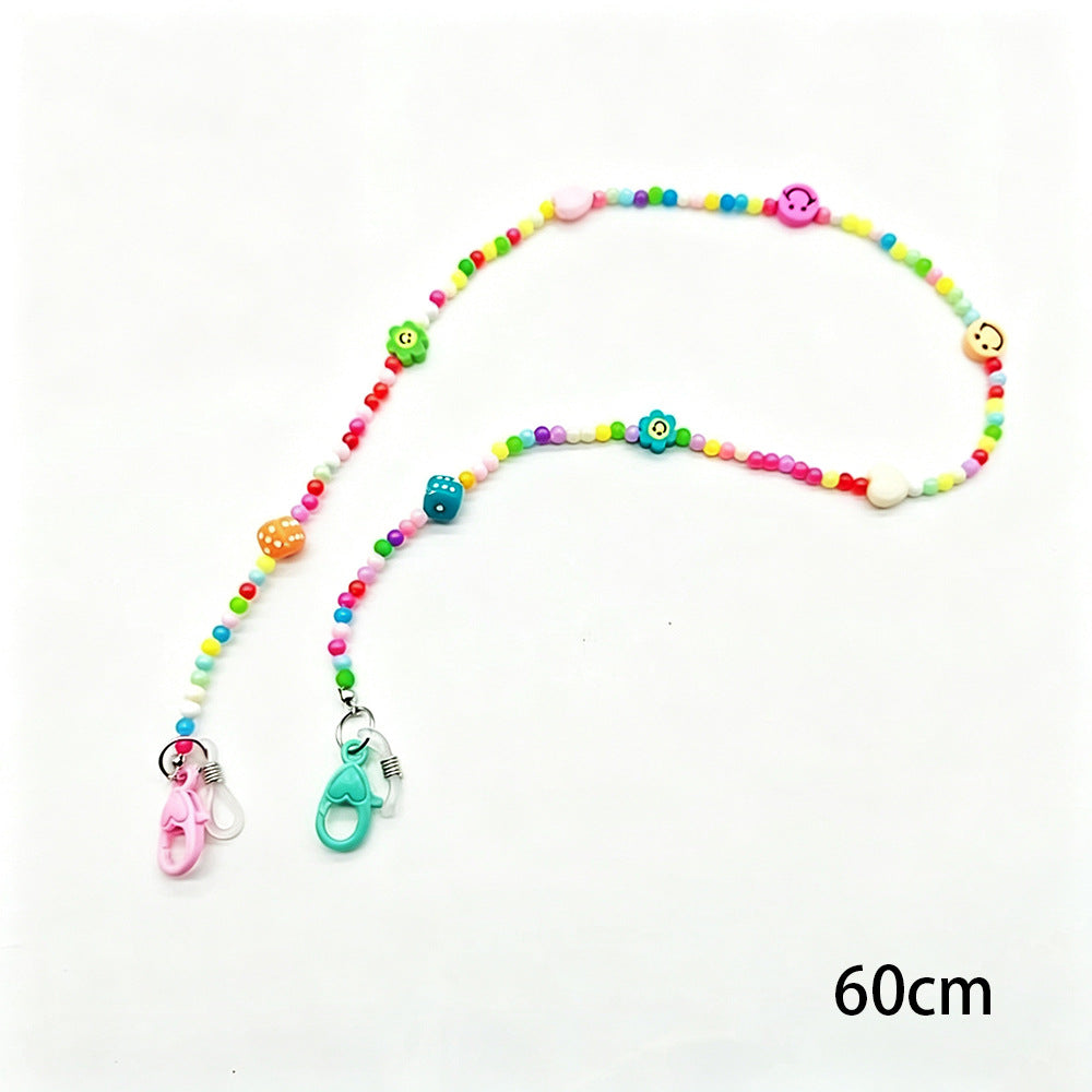 Bunte Perlen Brille Kette Brehn
