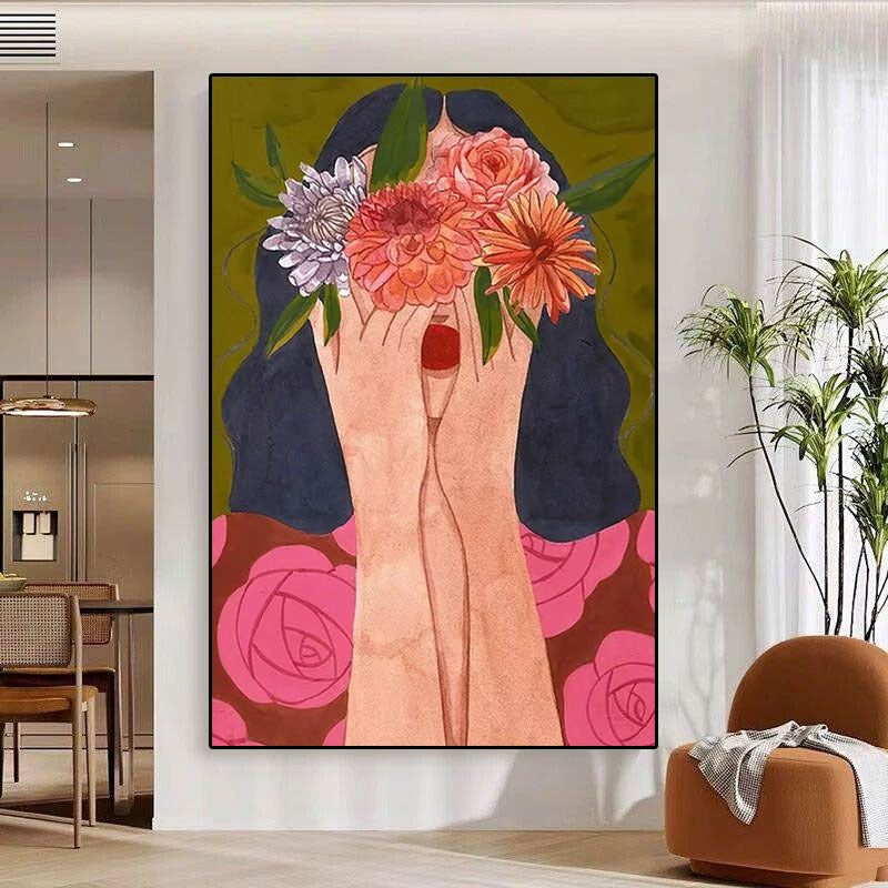 Blumenmuster Wandkunst