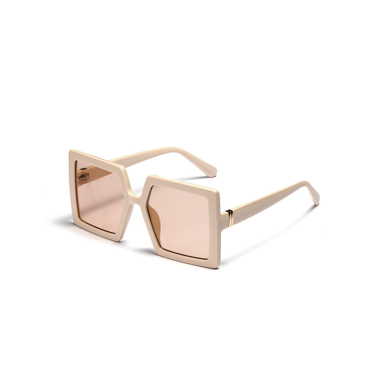 Damen geometrische Sonnenbrille mit modernem, breiten Rahmen Brehn