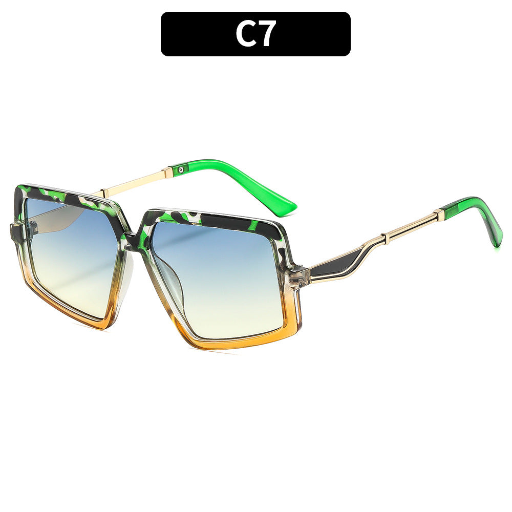 Fette geometrische übergroße Sonnenbrille