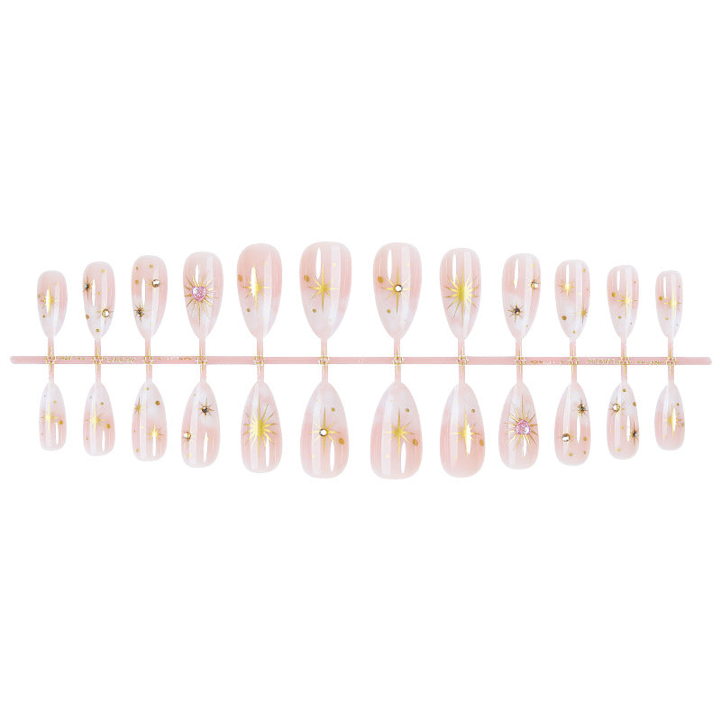 Künstlerisches Press-On Nail Art Kit mit Sternakzenten Brehn