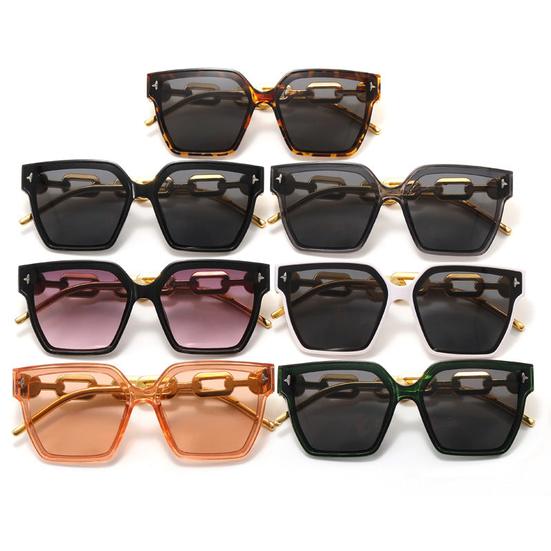Damen modische oversized Sonnenbrille mit kombiniertem Rahmen Brehn