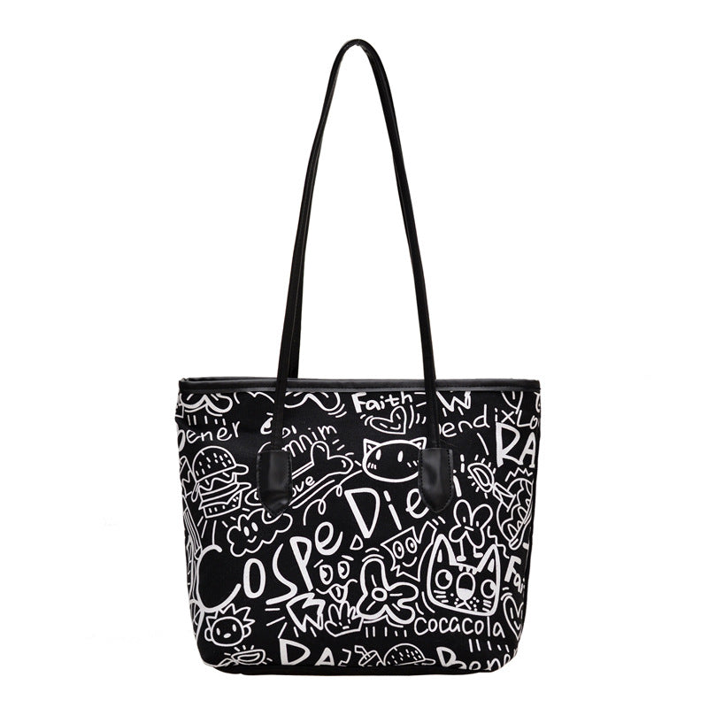 WoArtistic Grafikdruck Schulter Tote Bag Brehn