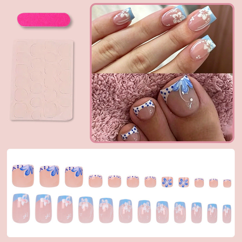 Kunstnagelset mit dekorativen Blüten- und Frühlingsmotiven Brehn