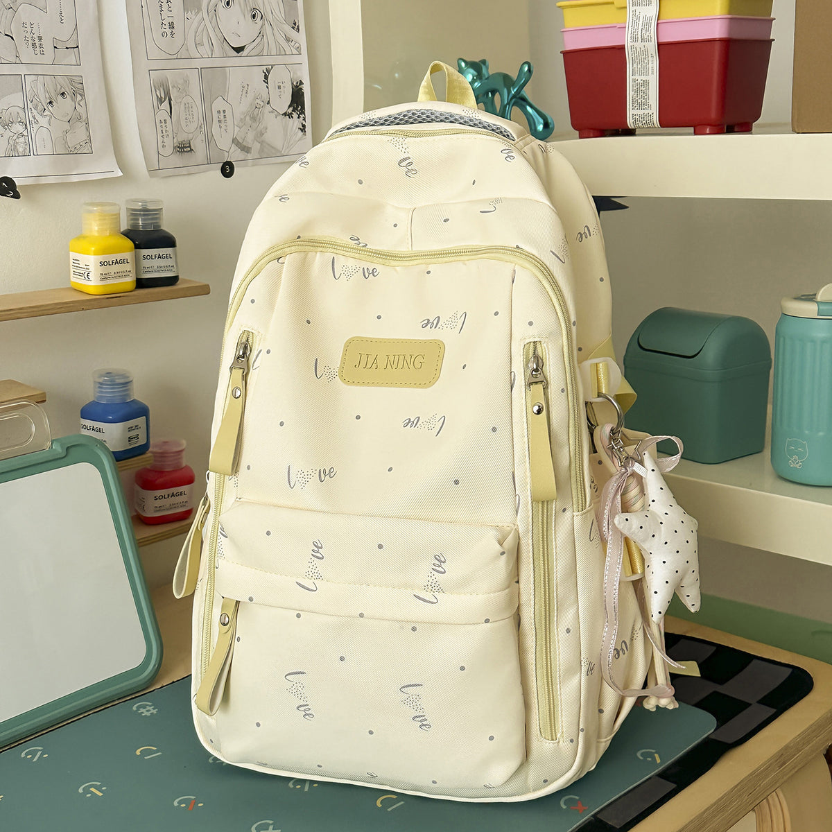 Stylische Love-Beschmückte Rucksack Brehn
