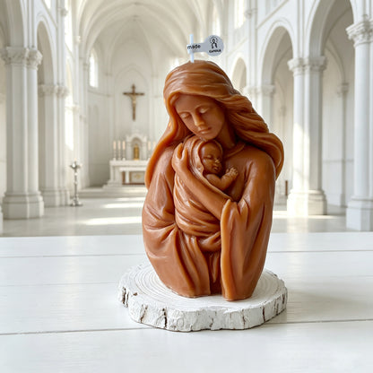Skulptierte Jungfrauen-Maria Kerzenhalter