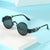 Damen künstlerische runde Sonnenbrille mit elegantem filigranen Rahmen Brehn