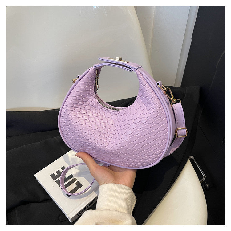 WoTextured Leder Hobo Tasche Brehn