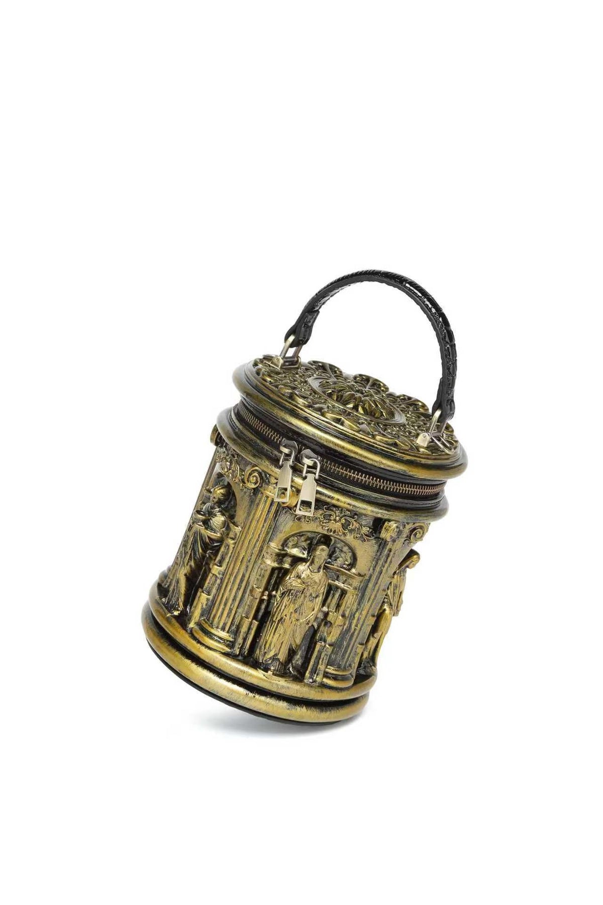 Skulpturaler Henkel-Eimer-Tasche