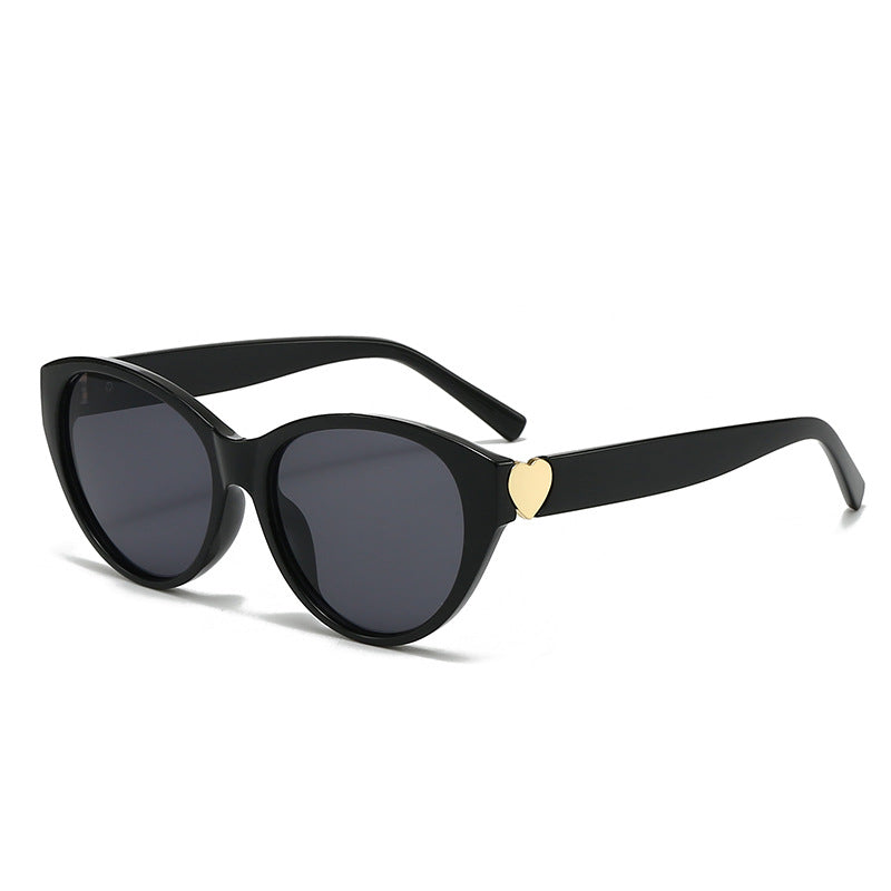 Damen Cat-Eye Sonnenbrille mit Herzmotiv Brehn