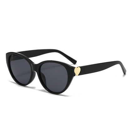 Damen Cat-Eye Sonnenbrille mit Herzmotiv Brehn