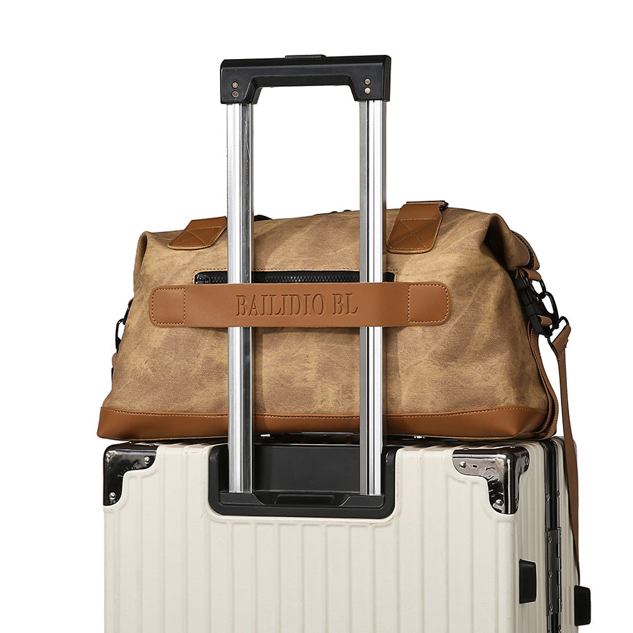Klassische Canvas Wochenend Duffle Brehn
