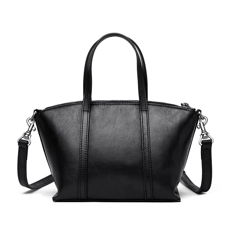 Texturierte Lederhandtasche Brehn