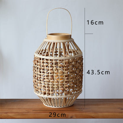 Handgefertigte Rattan-Laterne Brehn