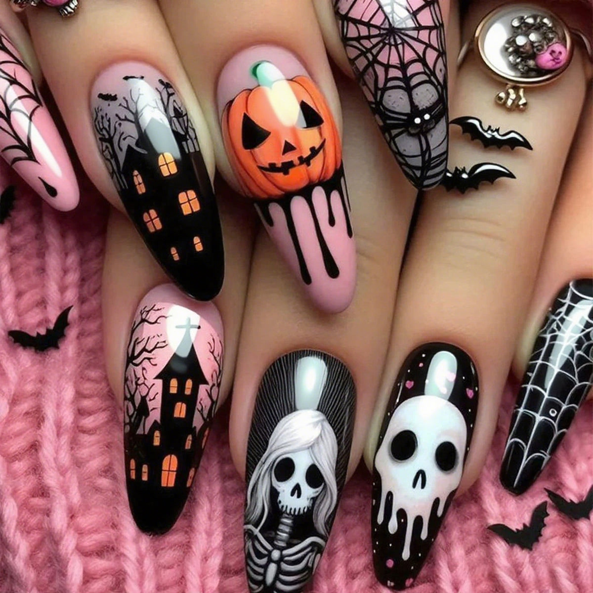 Spooky Halloween Themen Nagelkunst Brehn