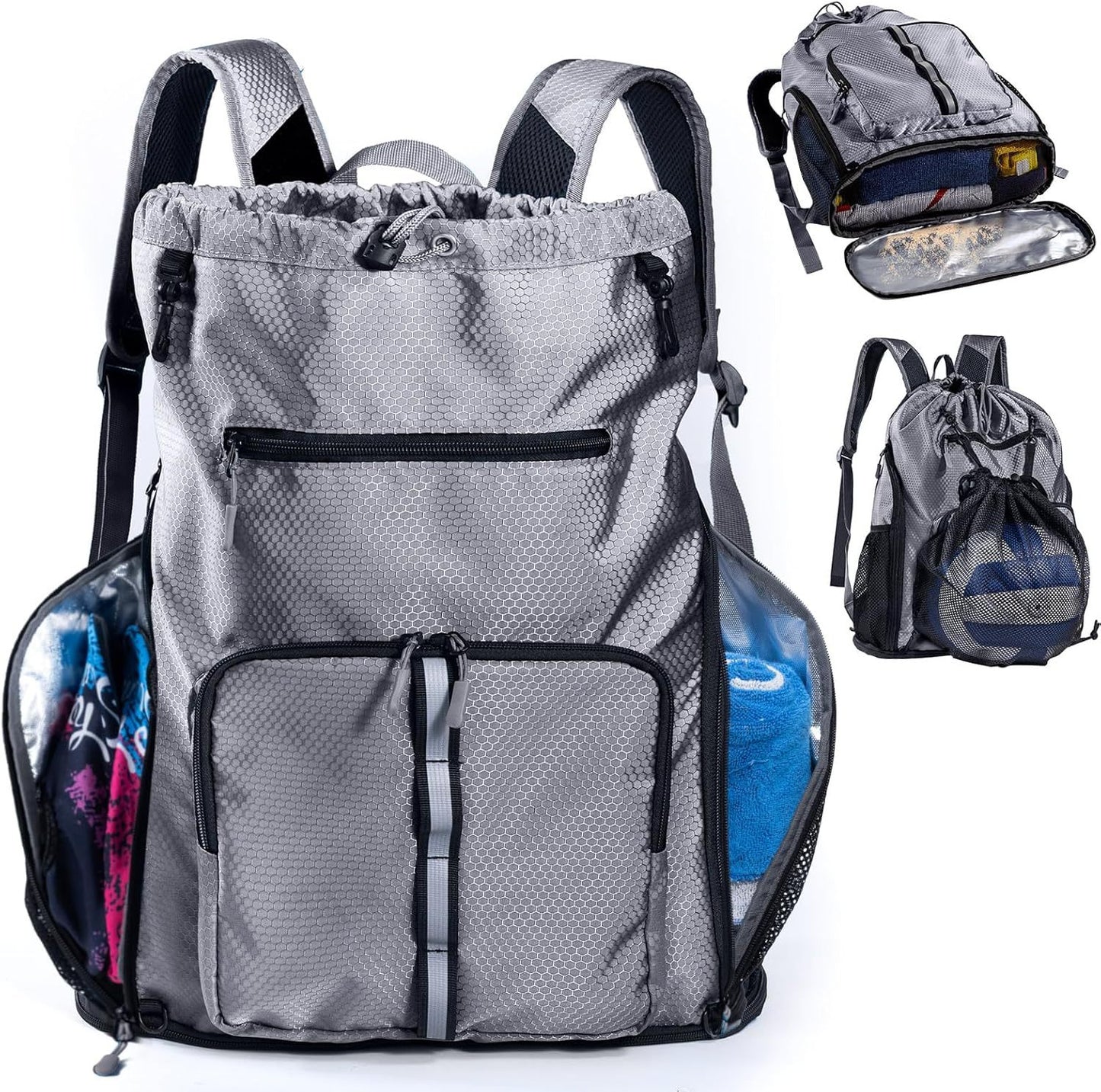Multifunktionaler Freizeit-Rucksack mit Speziellen Fächern für Handtücher und Sportzubehör Brehn