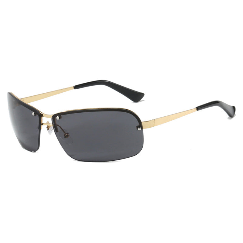 Damen Sonnenbrille mit großen, eleganten Gläsern und einem modernen Metallrahmen Brehn