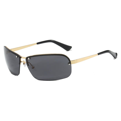 Damen Sonnenbrille mit großen, eleganten Gläsern und einem modernen Metallrahmen Brehn
