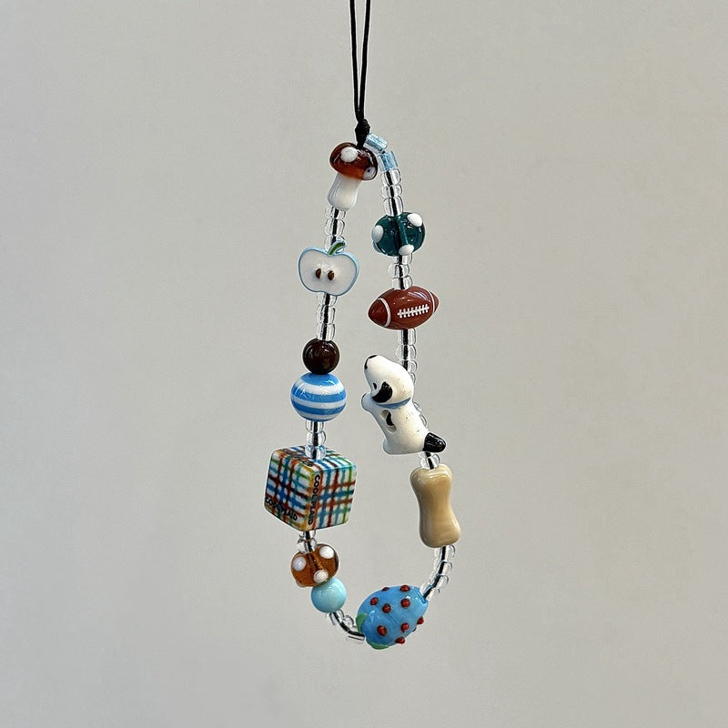 Handgefertigtes Perlencharms-Lanyard Brehn