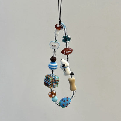 Handgefertigtes Perlencharms-Lanyard Brehn