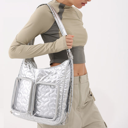 Gestepptes Herzmuster-Handtasche