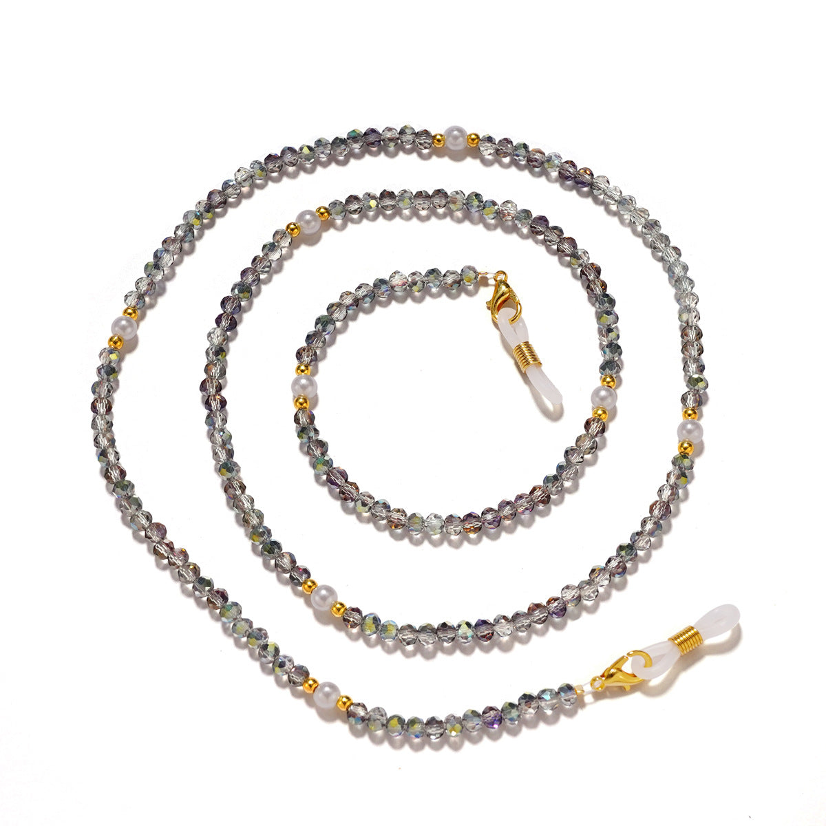 Elegante kristallbesetzte Brillekette Brehn