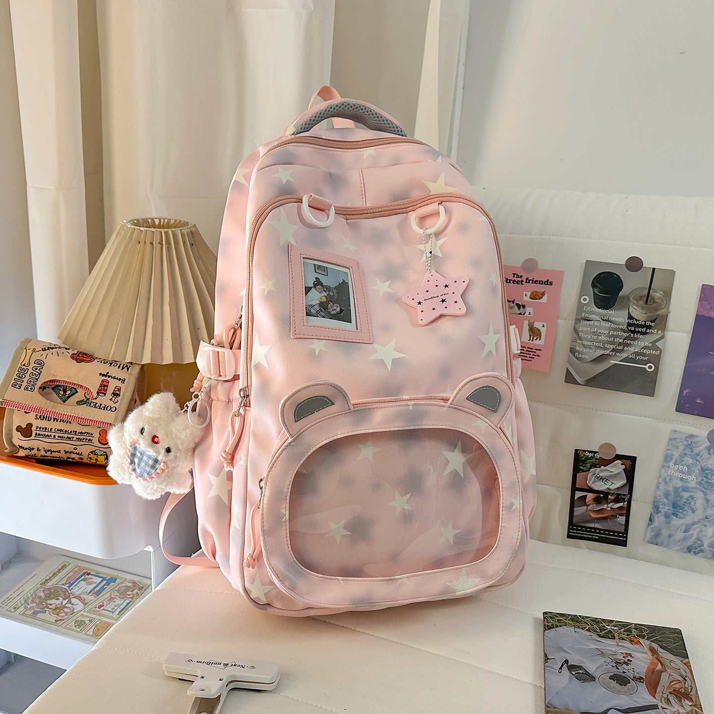 Rucksack mit Niedlichen Applikationen und Durchdachtem Stauraum Brehn