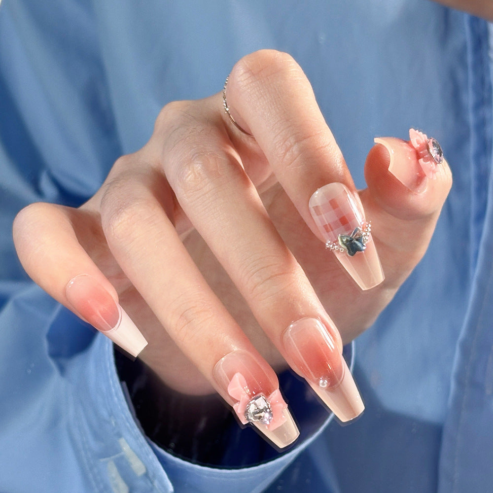 Floral Gemstone Press-On Nail Set Brehn