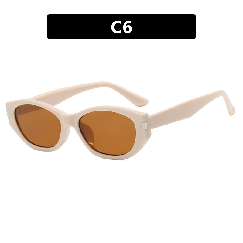 Damen modische Cat-Eye Sonnenbrille mit elegantem, transparentem Rahmen Brehn