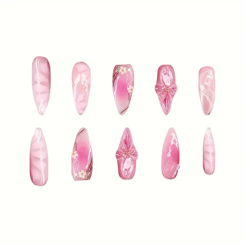 Dekorative Blumen-Nagelkunst Verlängerungen Brehn