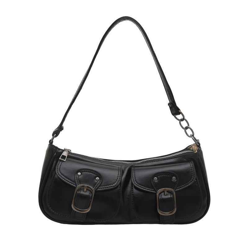 Stilvolle Schultertasche mit doppeltem Taschen Brehn