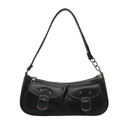Stilvolle Schultertasche mit doppeltem Taschen Brehn
