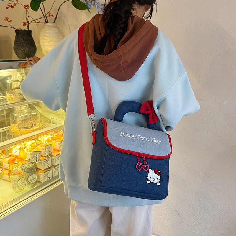 Stylische Denim Schnuller Tasche Brehn