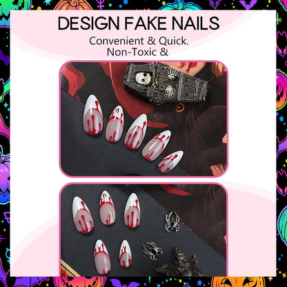 Kunstnagelset mit eleganten Tropfenmotiven Brehn