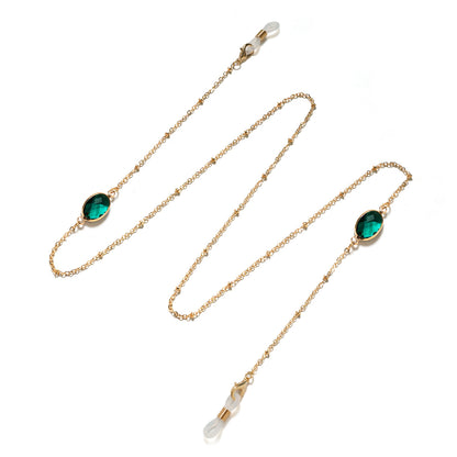 Eleganter mit Edelsteinen verzierter Brillenhalter Brehn
