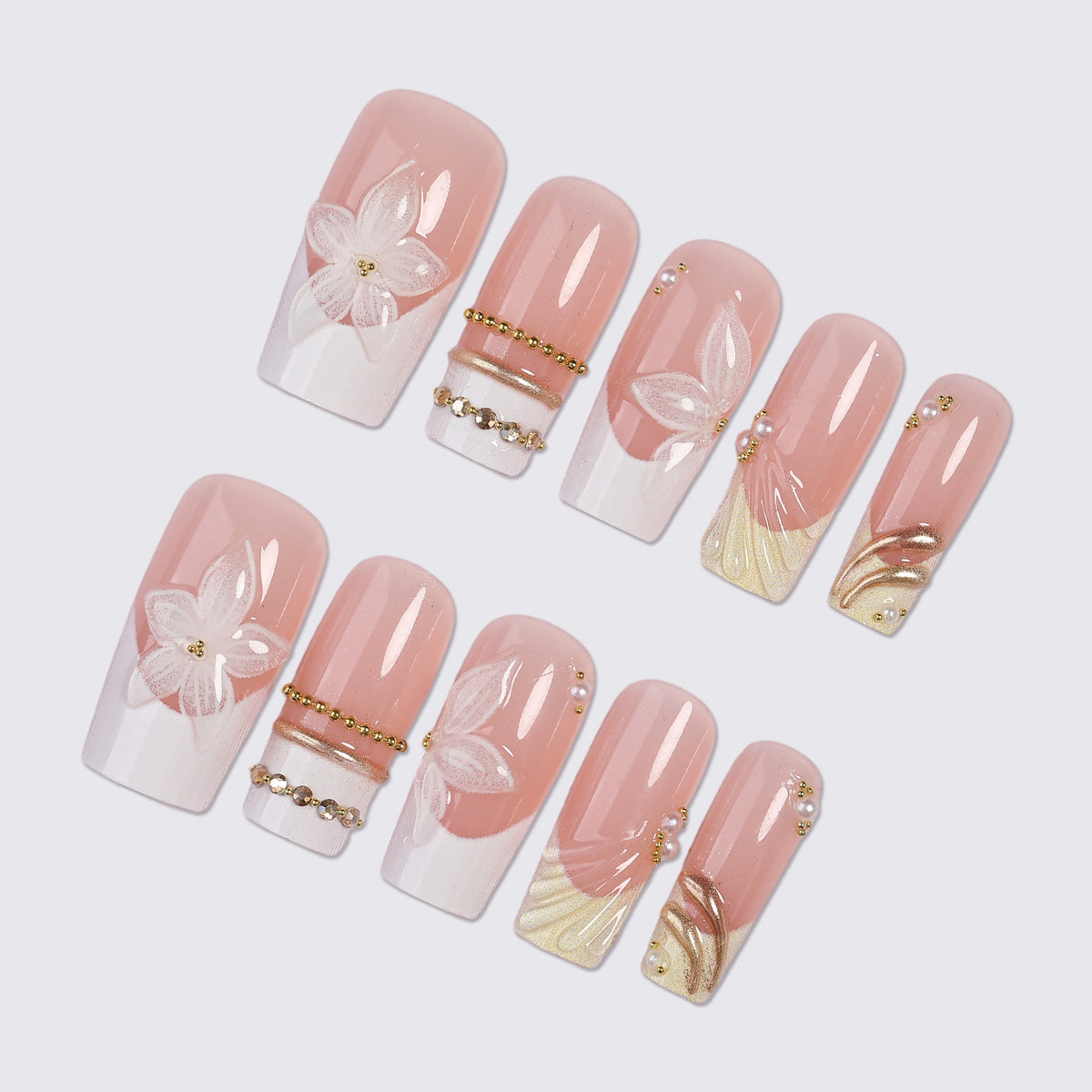 Florales Design Press-On Nägel Set Brehn