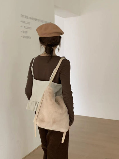 Zeitgenössische Kunstpelz-Handtasche