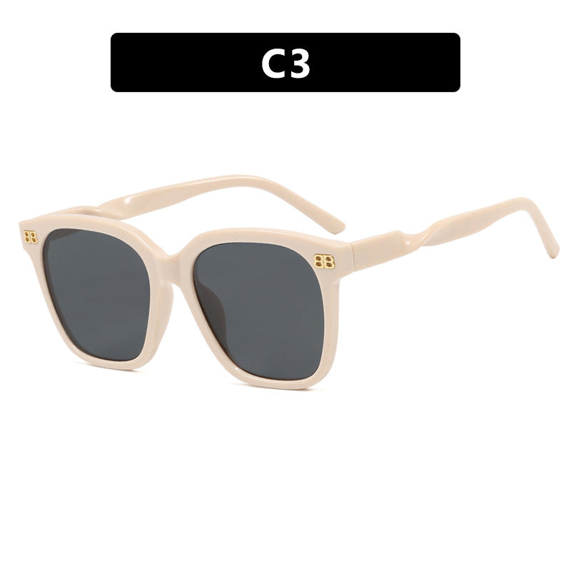 Damen quadratische Sonnenbrille mit eleganter Rahmenstruktur und UV-Schutz Brehn