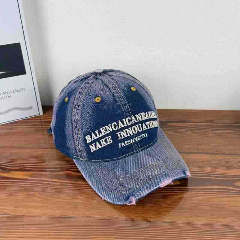 Unisex Vintage-inspirierte distressed Denim-Baseballkappe Brehn