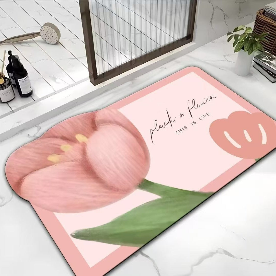 Floral Print Badmatte Brehn