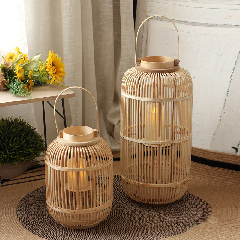 Dekorative Laterne aus Rattan Brehn