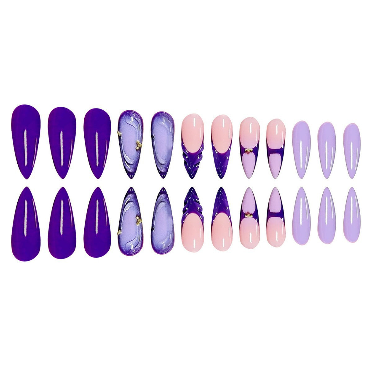 Stylisches Stiletto Press-On Nagelset Brehn