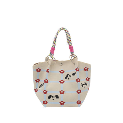 WoFloral Print Texturiertes Handtasche Brehn