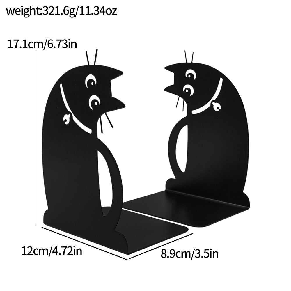 Kat Silhouette dekorative Buchstützen