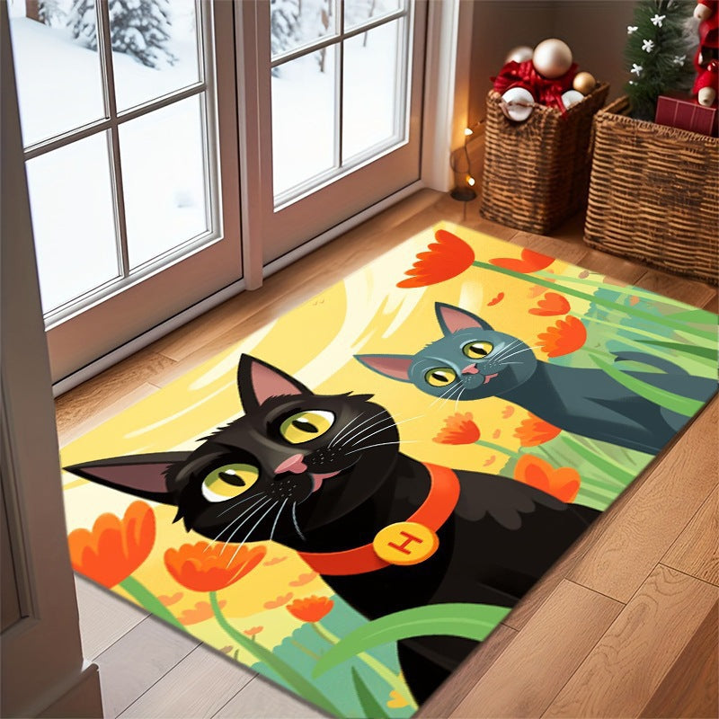 Weicher Plüsch-Katzenpfoten-Badeteppich
