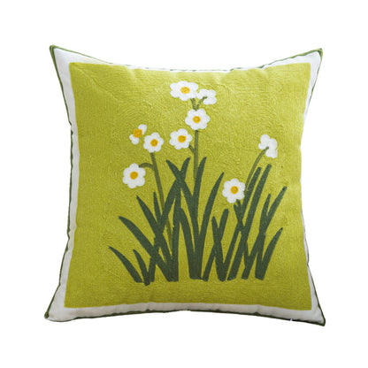 Damen Dekorative Kissenhülle mit feiner Blumenstickerei Brehn